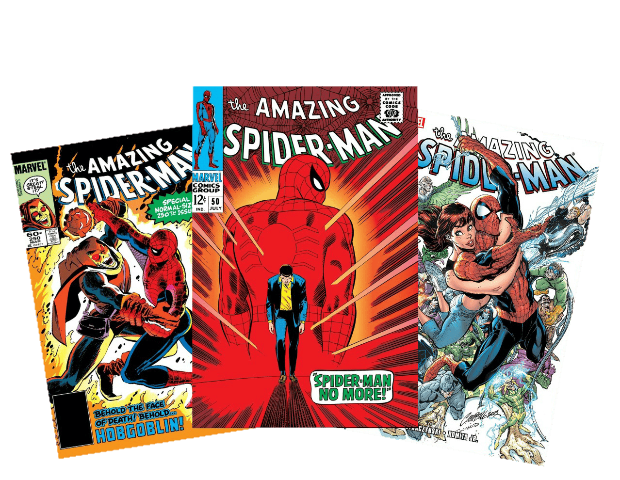 Three-covers-of-Spider-Man-comics